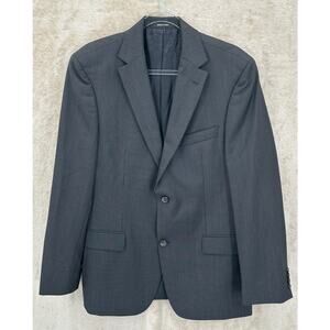 Hugo Boss Blazer Mens 40R Black Pinstripe 100%‎ Wool Pasini Sport Coat Jacket